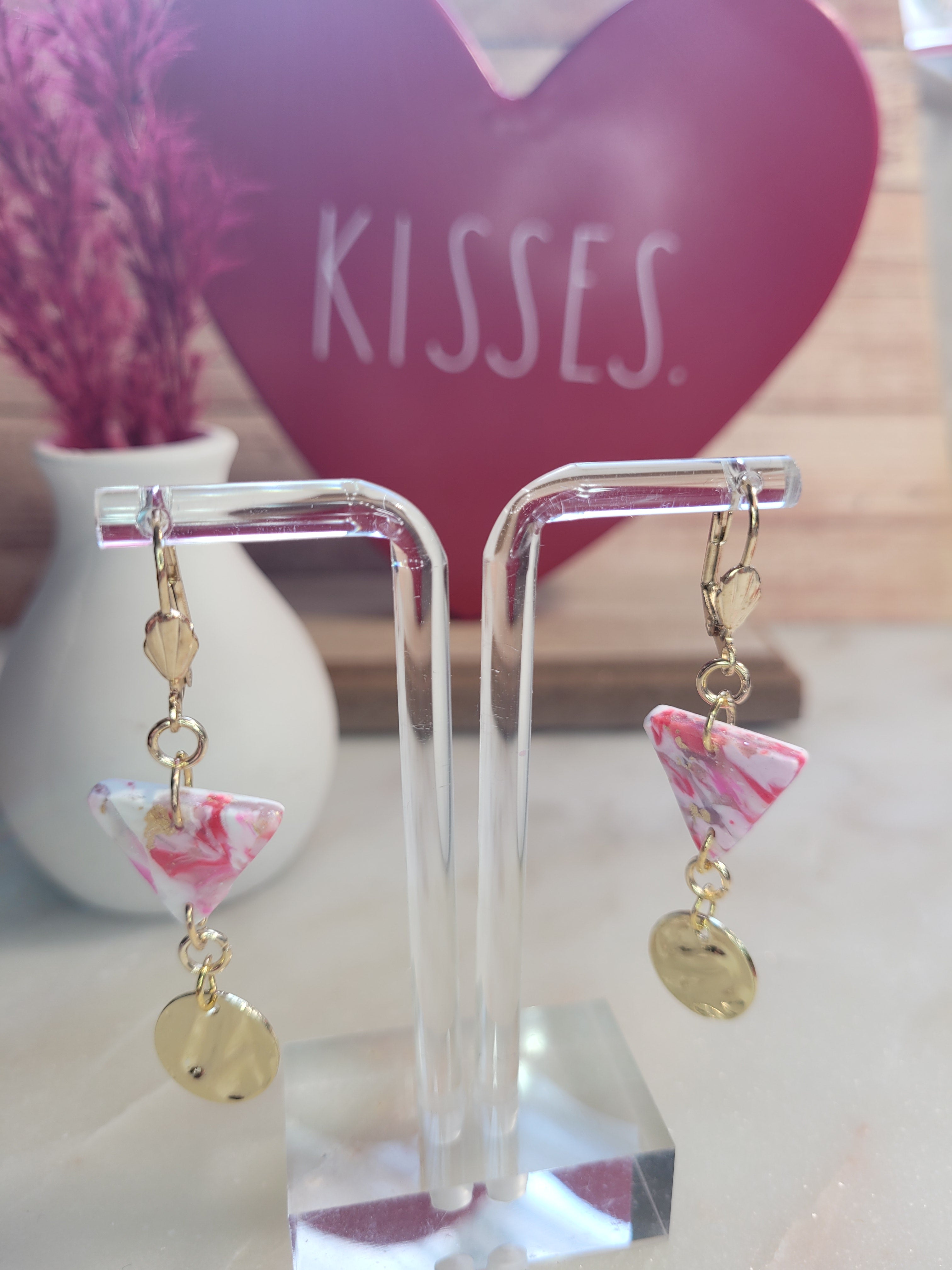 Pink & gold triangle