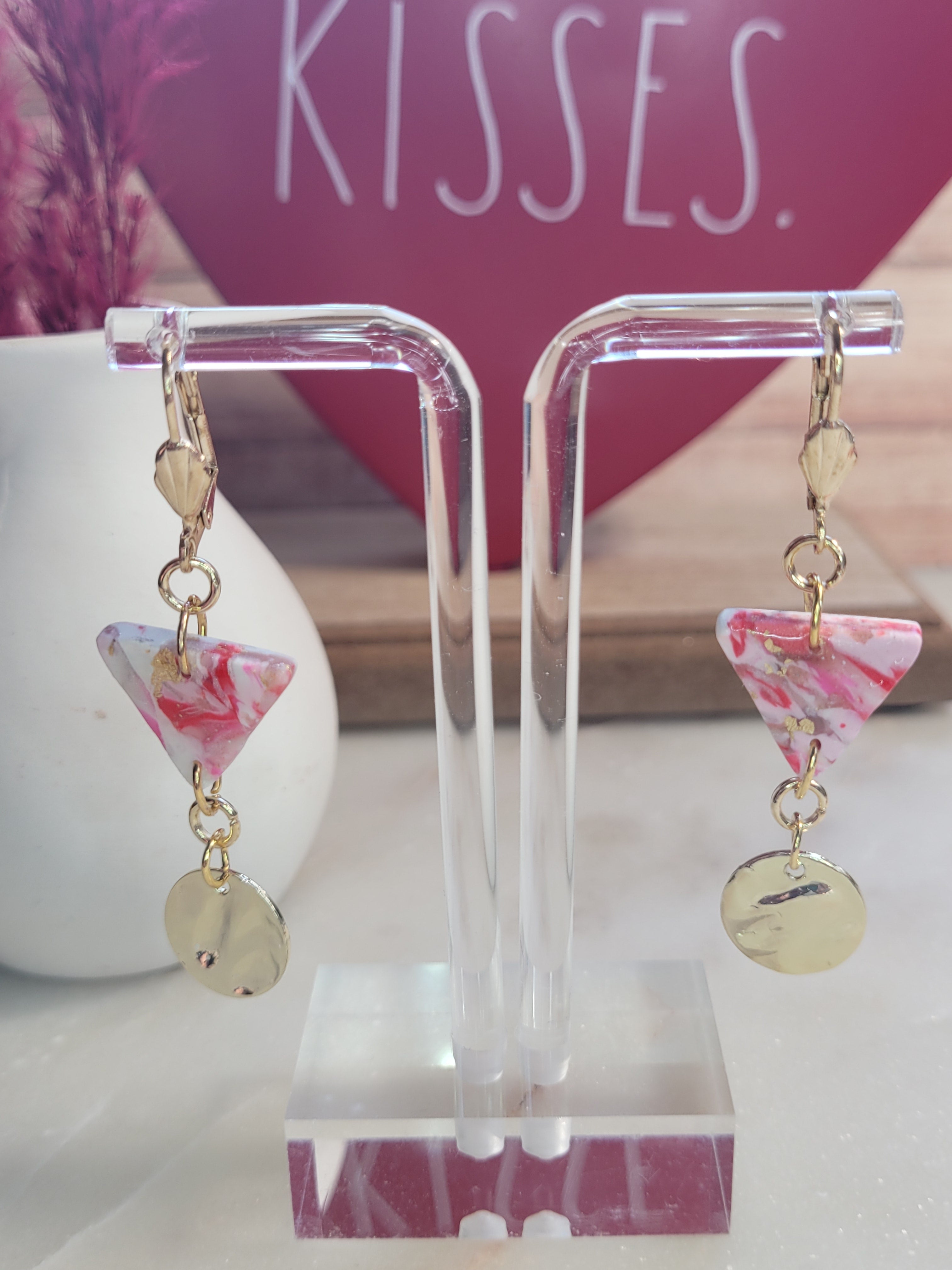 Pink & gold triangle