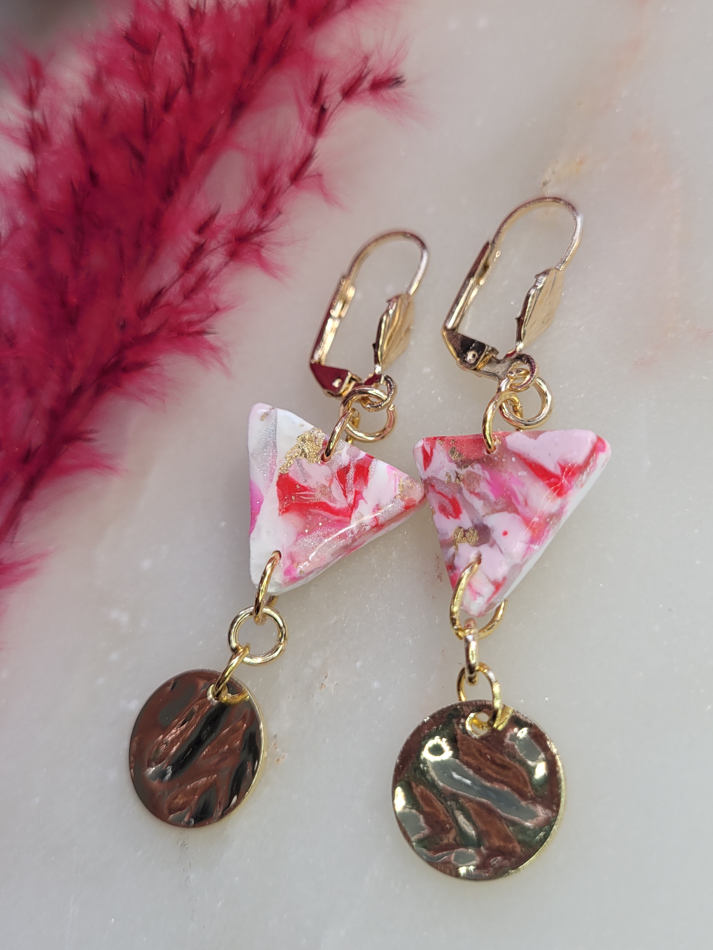 Pink & gold triangle