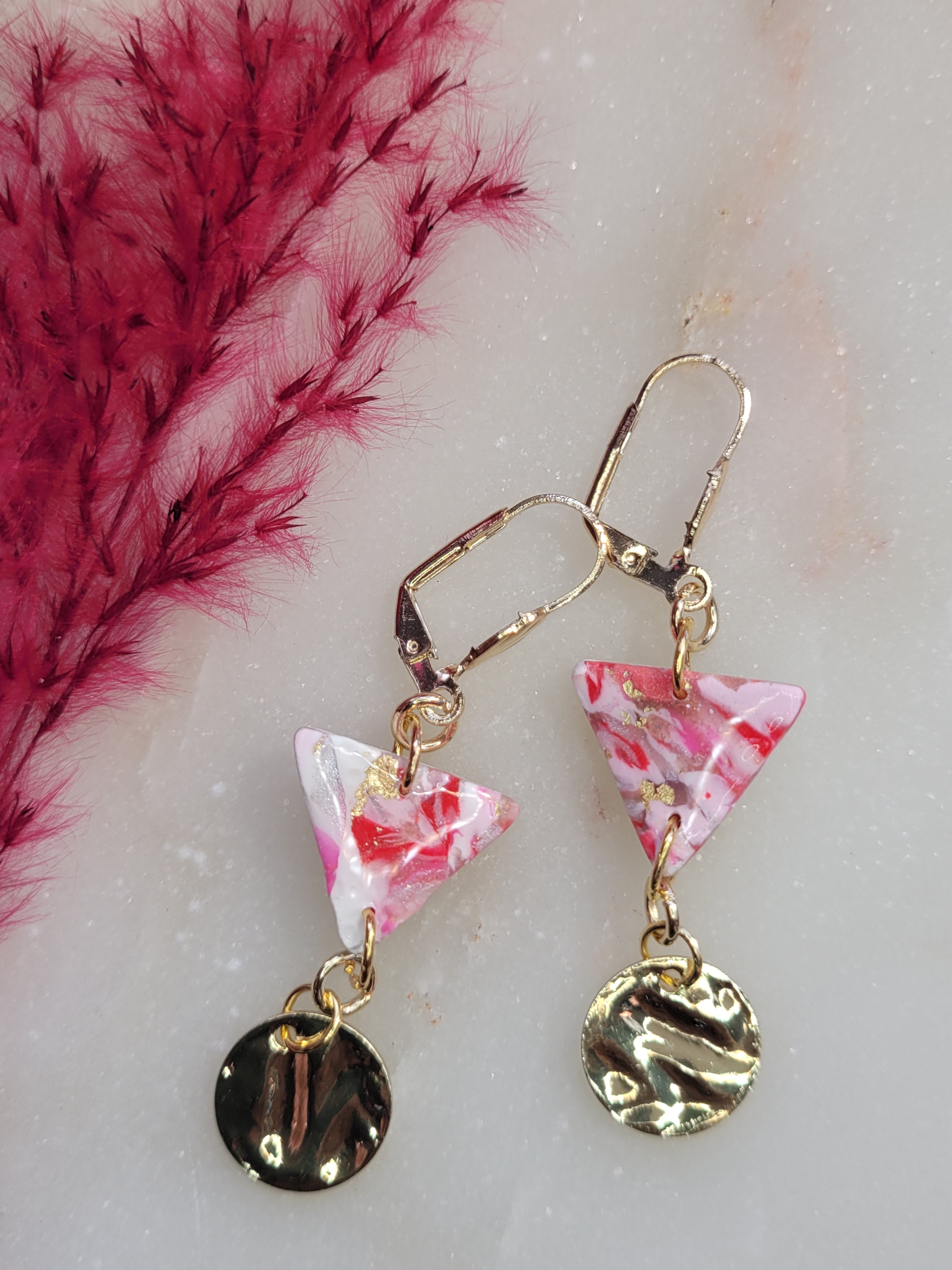 Pink & gold triangle